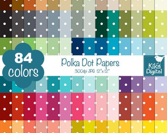 Polka Dot digitale papieren - Rainbow Scrapbook Papers - enorm papierpakket - INSTANT DOWNLOAD