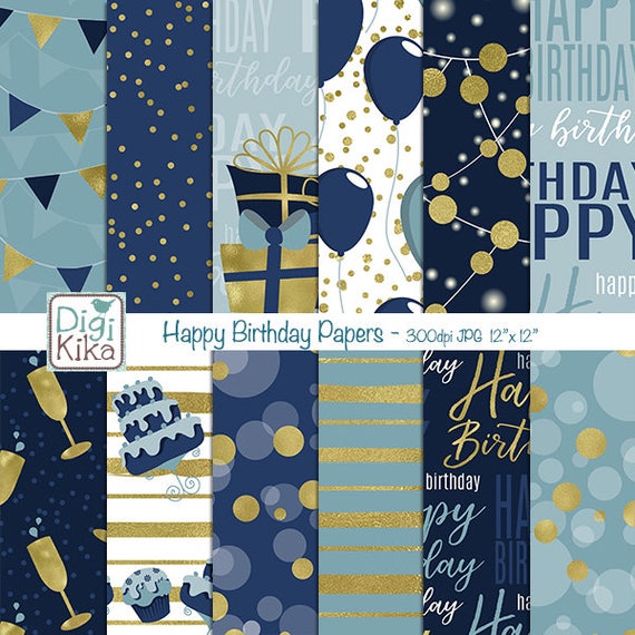 Birthday Scrapbook Paper Designs