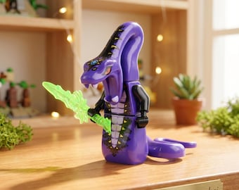 Purple Pythor Anacondrai Minifigure, Ninjago Serpentine Villain Building Blocks