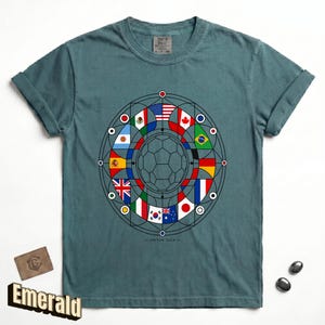 United 2026 World Cup T-Shirt, Sacred Geometry Flags Tee, Minimalist Football Nations Comfort Colors