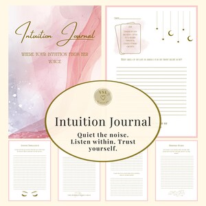 Intuition Development Journal Daily Practice Inner Voice Spiritual Growth Workbook Women Printable PDF Download