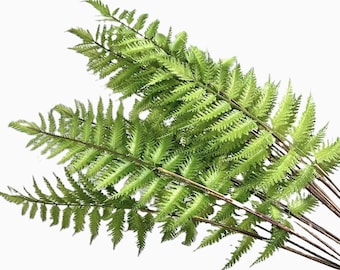 Real Touch Artificial Fern Branches, Realistic Greenery Stems, Wedding Home Floral Arrangement