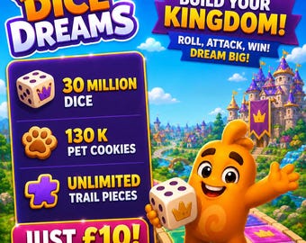 ¡NUEVA oferta de Dice Dreams Boost! ¡Consigue más por tu dinero! ¡El precio más bajo hasta ahora!