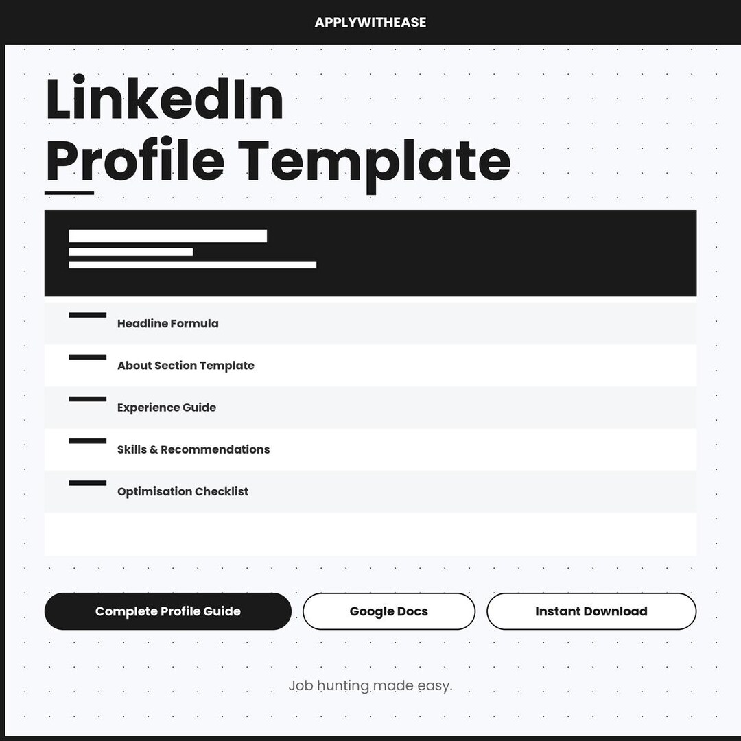 Linkedin Profile Template Google Docs — Professional Profile Guide ...