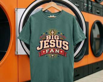 ビッグジーザスファンシャツ、ヴィンテージクリスチャン信仰グラフィックTシャツ（女性用）