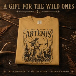 Artemis Shirt | Greek Goddess Vintage Band Tee | Mythology Graphic T-Shirt image 7