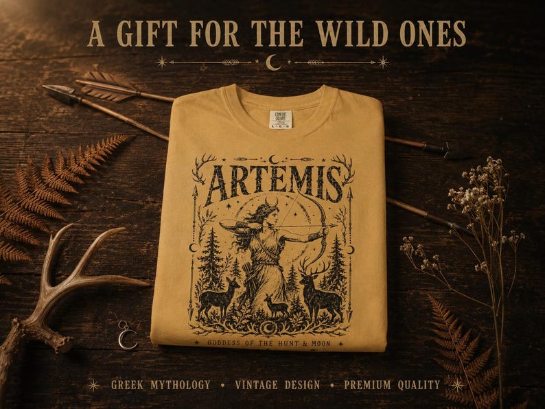 Artemis Shirt | Greek Goddess Vintage Band Tee | Mythology Graphic T-Shirt image 7