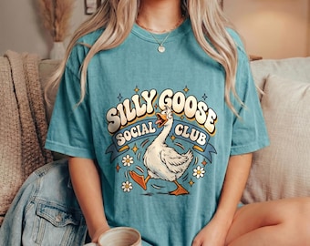 おかしなガチョウのシャツ、面白いガチョウのミームグラフィックTシャツ、レトロなガチョウ好きのシャツ