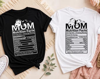 Mom Nutrition Facts SVG PNG, Funny Mom Shirt Design, Mother T-Shirt Digital Download, Mom Gift, Cricut Cut File