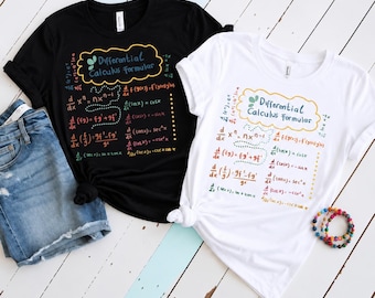 Differential Calculus Formulas SVG PNG, Math Teacher Shirt Design, Calculus Equations Digital Download, Math Student Gift Sublimation File