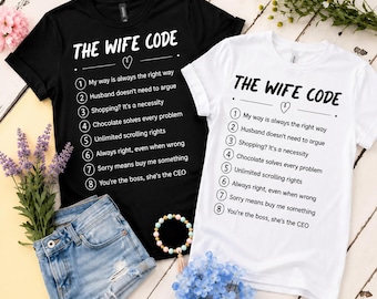 Wife Code SVG PNG, Funny Wife Shirt Design, The Wife Code Png, Funny Marriage Quote Svg, Wife Life Svg, Digital Download, Png Bundle
