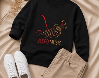 Bleed Music Guitar SVG PNG Shirt Design, Music Lover Gift svg, Funny Guitar Shirts For Men, Cool Music T-Shirt png, Gift For Musician SVG