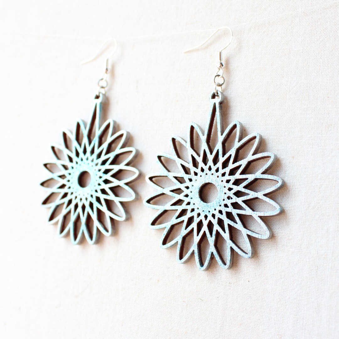 Retro Midnight Silver Earrings main image 1