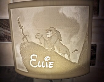 Luz nocturna litófana impresa en 3D personalizada para niños - Foto y nombre personalizados