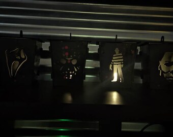 Iconos de linternas de Halloween de terror (juego de 4)