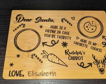 Food Safe Personalizado Personalizado Estimado Santa Tabla de Cortar