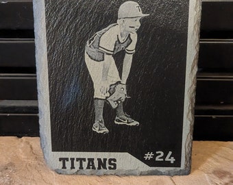 Tarjeta de béisbol personalizada grabada con láser de 4 x 6 pulgadas: coleccionable personalizable