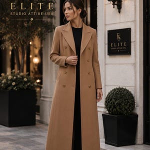 Peak Lapel Long Coat - Etsy
