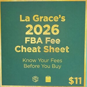 FBA Fee Cheat Sheet 2026 | Amazon FBA FBM Fee Guide