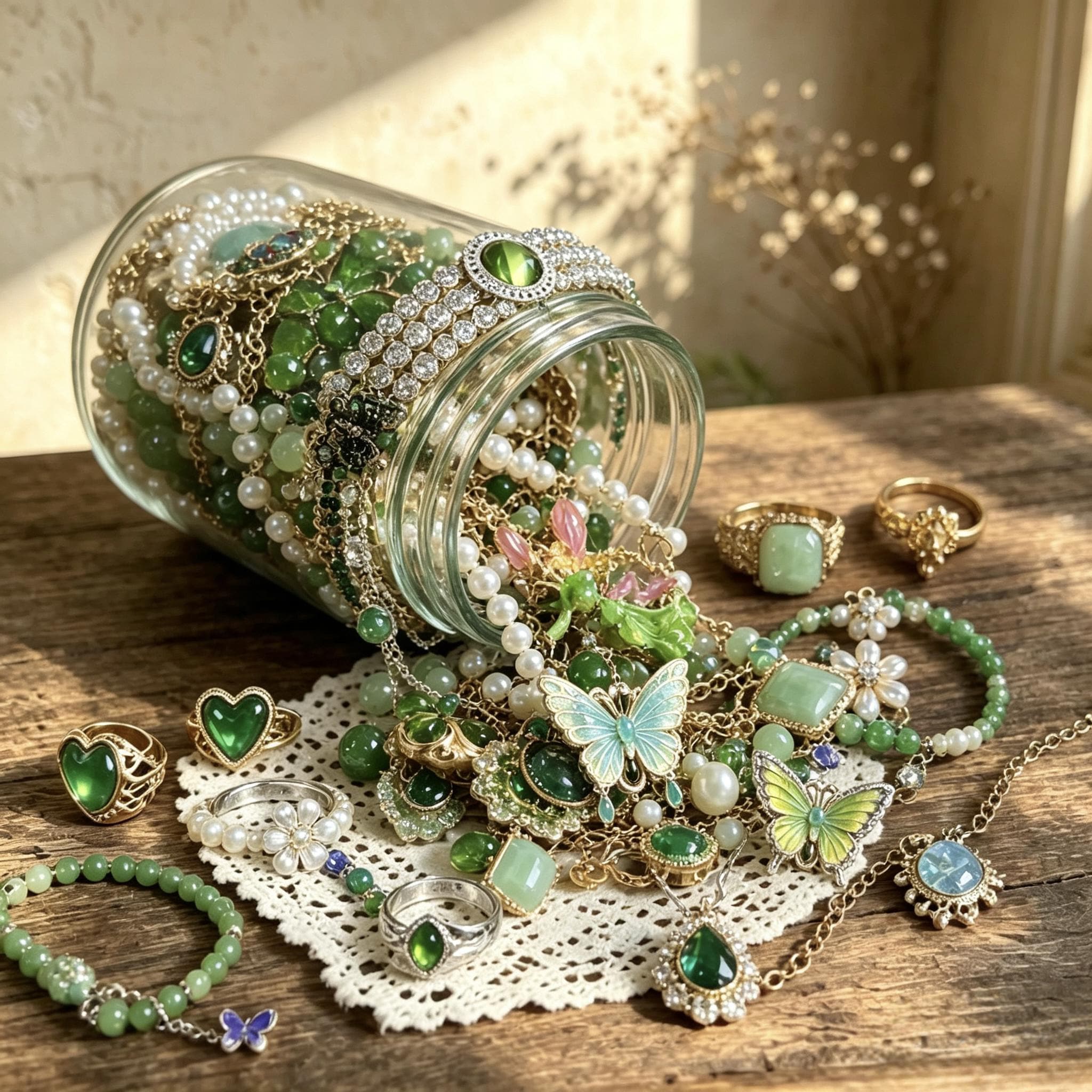 Mystery jewelry jar silver - Etsy 日本