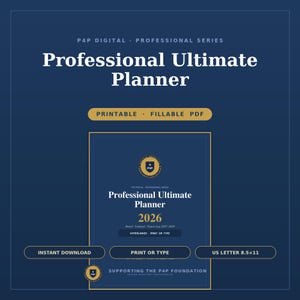 Professionelle ultimative Planer | 2026-2027 datiert Zukunftslogbuch (Digitaler Download)