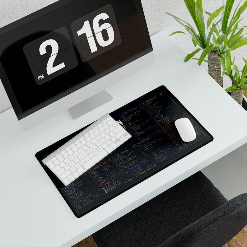 Python Cheat Sheet Desk Mat | Programming Reference, Coding Keyboard Mat image 7