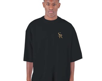 Oversized Heavy Cotton T-Shirt | Minimalist SR Logo Tee | Premium Streetwear | Unisex Relaxed Fit | SR by RAHIM