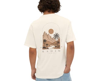Desert Arch Landscape T-Shirt | Mountain Palm Sunset Tee