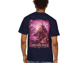 Dreamland Pink Castle T-Shirt By RAHIM | Fairycore Sakura Fantasy Tee | Aesthetic Streetwear Shirt | Unisex Tee