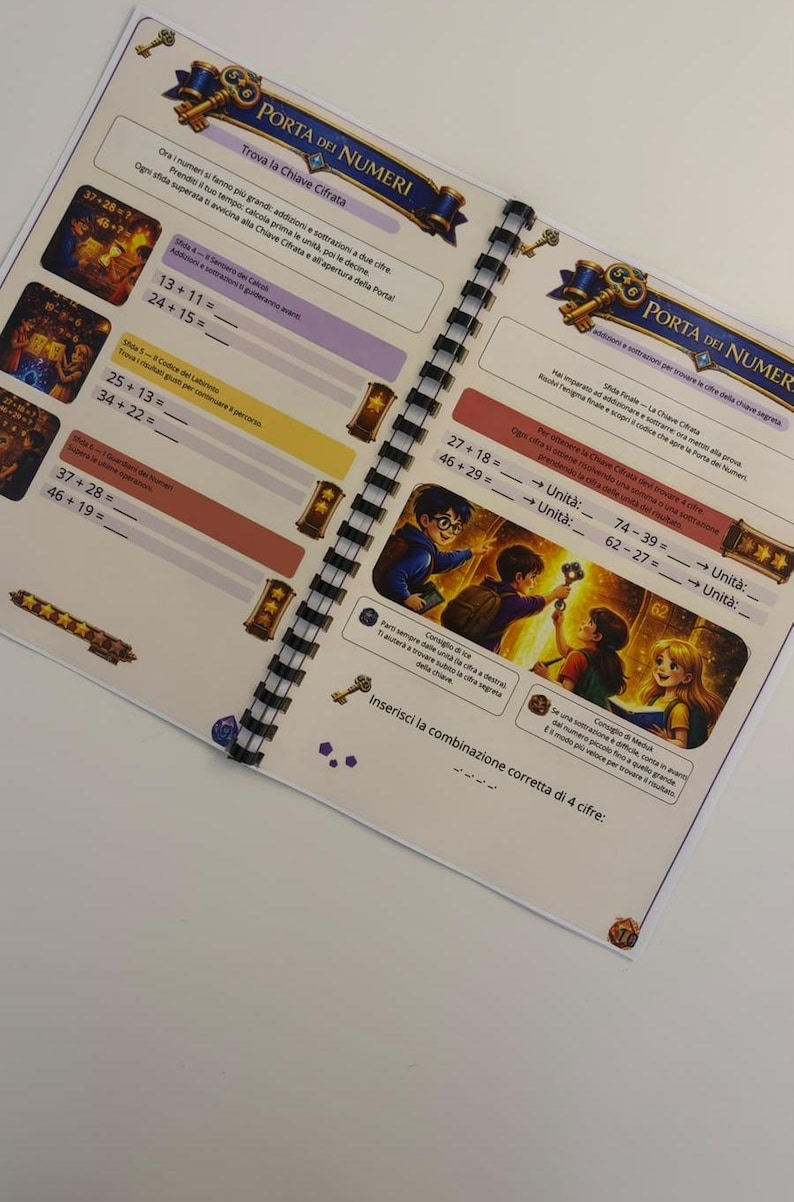 Lernbücher für Kinder von 7–10 Jahren | Mathematik, Italienisch und Logik | 3 PDFs zum Ausfüllen und Ausdrucken auf dem Smartphone – Sapionauti Bild 7
