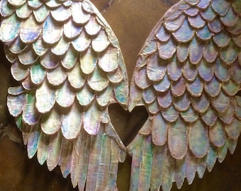 Iridescent Angel Wings Wall Decor, Handmade Photo Prop