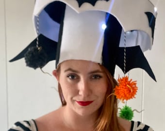 Beetlejuice carousel hat! Lights up! Kooky fun unique gift and costume!