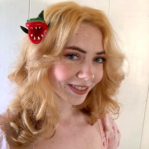 Lil Audrey Hair Clip Queen of the curls Fun and Spooky valentine image 2