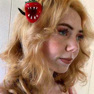 Lil Audrey Hair Clip Queen of the curls Fun and Spooky valentine image 1