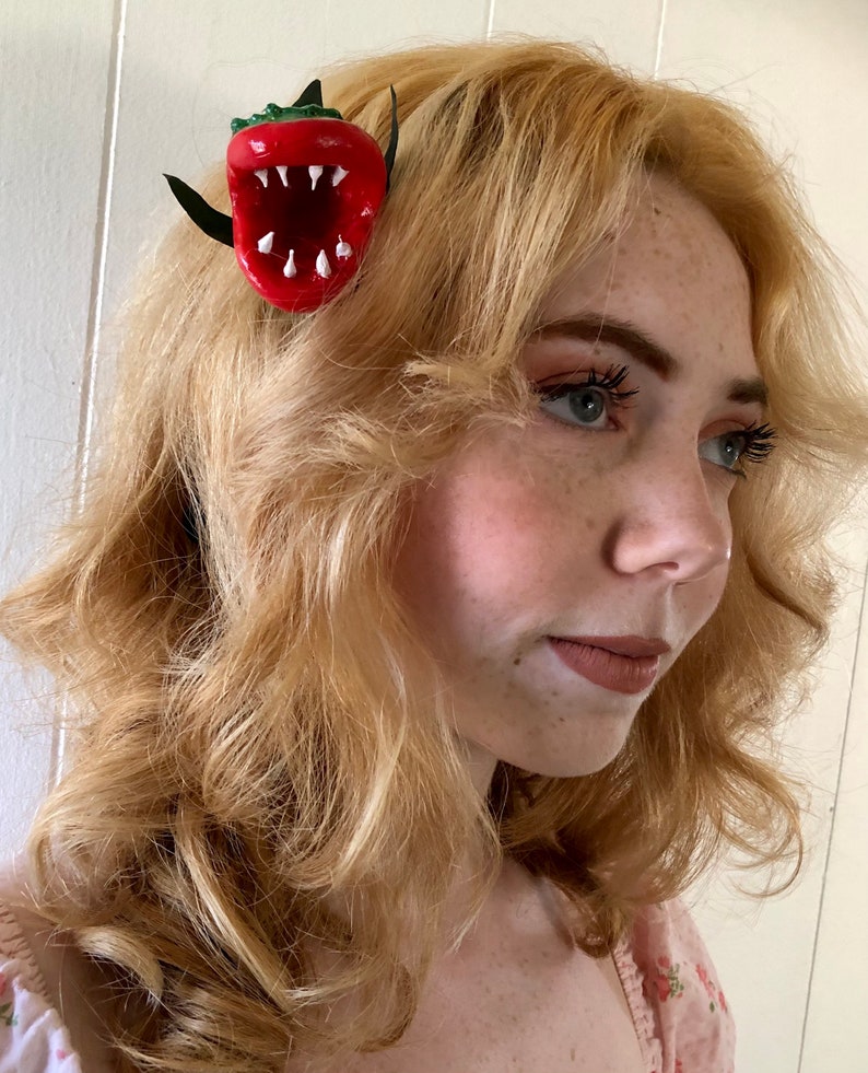 Lil Audrey Hair Clip Queen of the curls Fun and Spooky valentine image 1