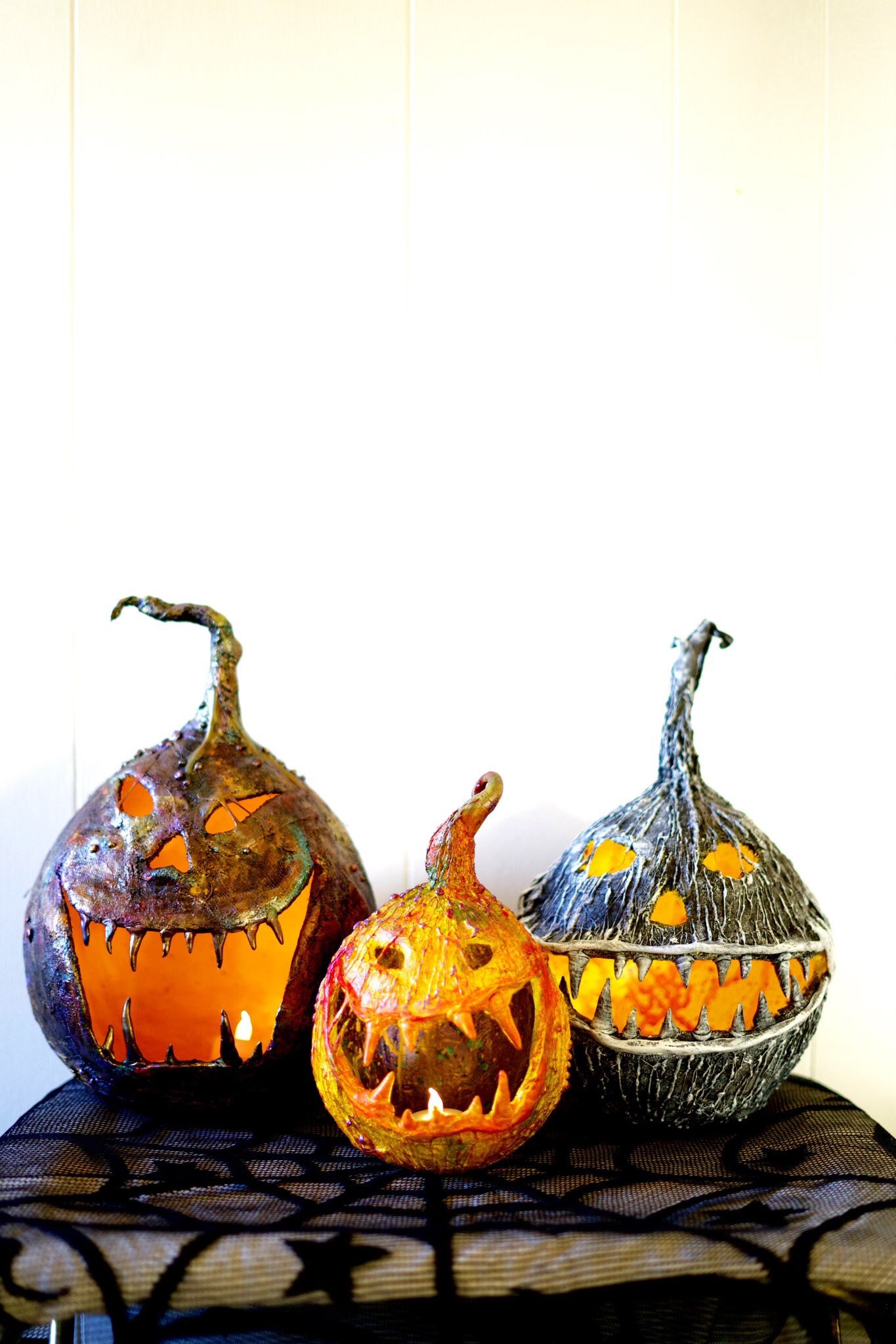 Trio of Jack O Lantern Lanterns! Pumpkins for Spectacular Spooky ...
