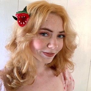 Lil Audrey Hair Clip Queen of the curls Fun and Spooky valentine image 3