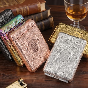 Silver cigarette case - Etsy 日本