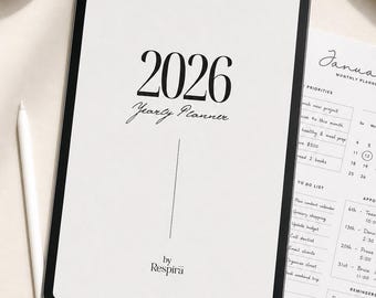 2026 Monthly Planner Printable, Minimalist Budget Planner, Feminine Goal Planner,