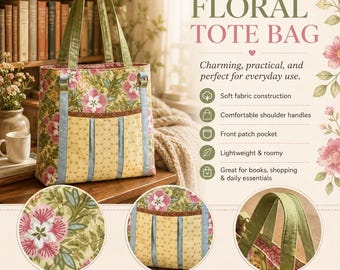Ambrosia Tragetasche Schnittmuster PDF, Gesteppte Schultertasche Schnittmuster, Patchwork Trageanleitung, Handtasche Nähanleitung