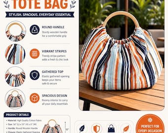 Modello di cucito facile per borsa in PDF, modello per borsa trapuntata, modello per borsa con manico in legno, tutorial per borsa con ritagli di tessuto