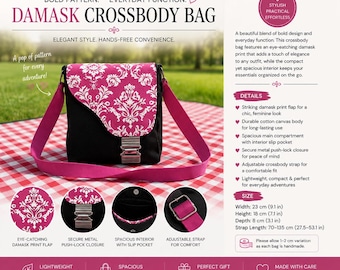 Messenger Tasche Schnittmuster PDF, Crossbody Bag Schnittmuster, Schulbuch Bag Template, Schultertasche Satchel Tutorial