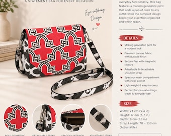 Messenger Tasche Schnittmuster PDF, Laptop Messenger Bag Schnittmuster, Crossbody Satchel Bag Tutorial, Verstellbare Schultertasche