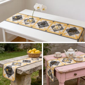 Nine Patch Star Table Runner Pattern PDF, Star Table Runner Pattern, Modern Quilt Pattern, Table Runner Quilt PDF, Instant Download image 5