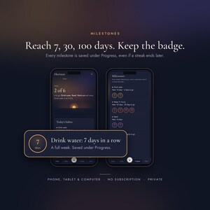 Habit Tracker App | Daily Habit Tracker with Streaks & Goals | Digital Habit Tracker | Horizon image 6