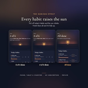 Habit Tracker App | Daily Habit Tracker with Streaks & Goals | Digital Habit Tracker | Horizon image 3