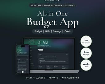 Budget Planner App | All-in-One Budget Tracker | Monthly Expense & Bill Tracker | Northlight