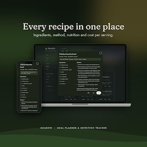 Meal Planner App for Phone & Computer | Weekly Meal Plan, Grocery List, Calorie and Macro Tracker | No Subscription | Meadow image 7