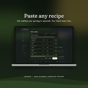 Meal Planner App for Phone & Computer | Weekly Meal Plan, Grocery List, Calorie and Macro Tracker | No Subscription | Meadow image 6