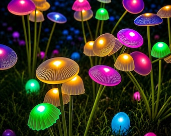 Solar Pilz Garten Lichter im Dunkeln leuchten Outdoor Landschaft Weg Beleuchtung Skurril Fee Hof Verzierungen Magischer Terrasse Dekor